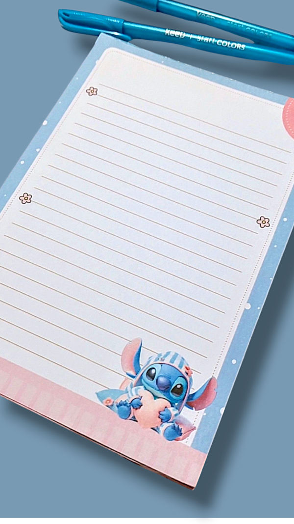 Bloco de anotações stich