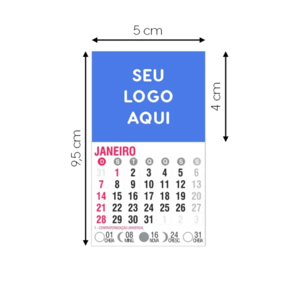 Imã com calendário - 70 unidades - Image 2