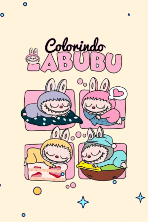 Livro de colorir Labubu